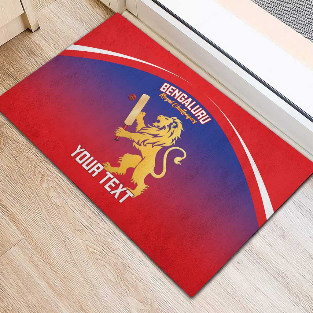 Custom Bengaluru India Cricket Rubber Doormat Go Champions