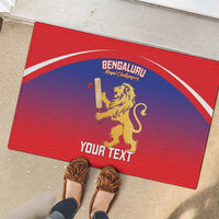 Custom Bengaluru India Cricket Rubber Doormat Go Champions