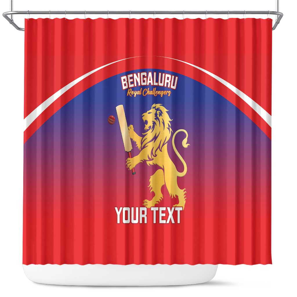 Custom Bengaluru India Cricket Shower Curtain Go Champions