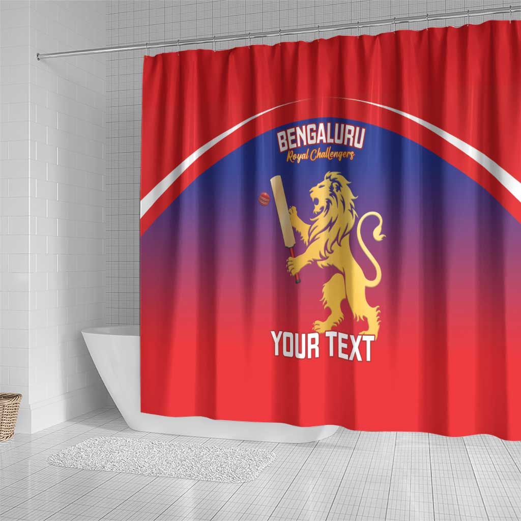 Custom Bengaluru India Cricket Shower Curtain Go Champions