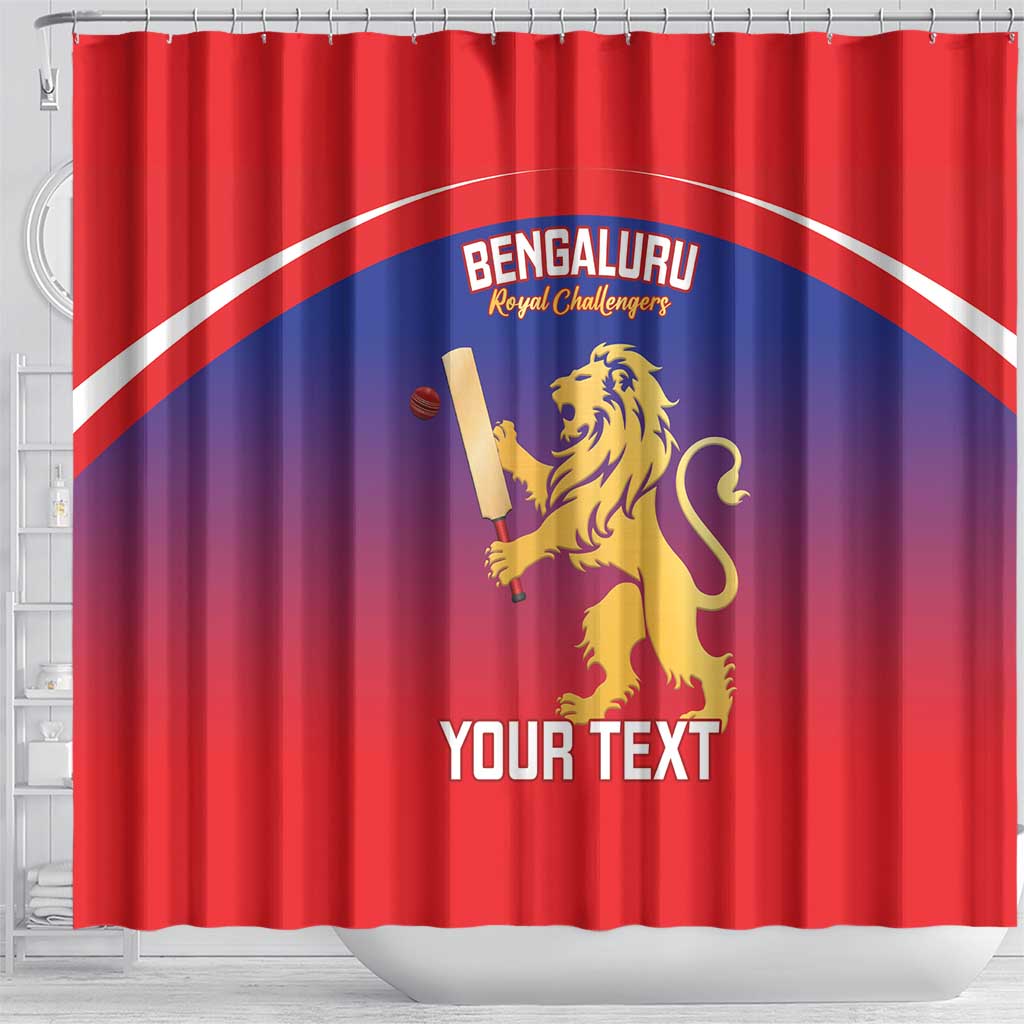 Custom Bengaluru India Cricket Shower Curtain Go Champions