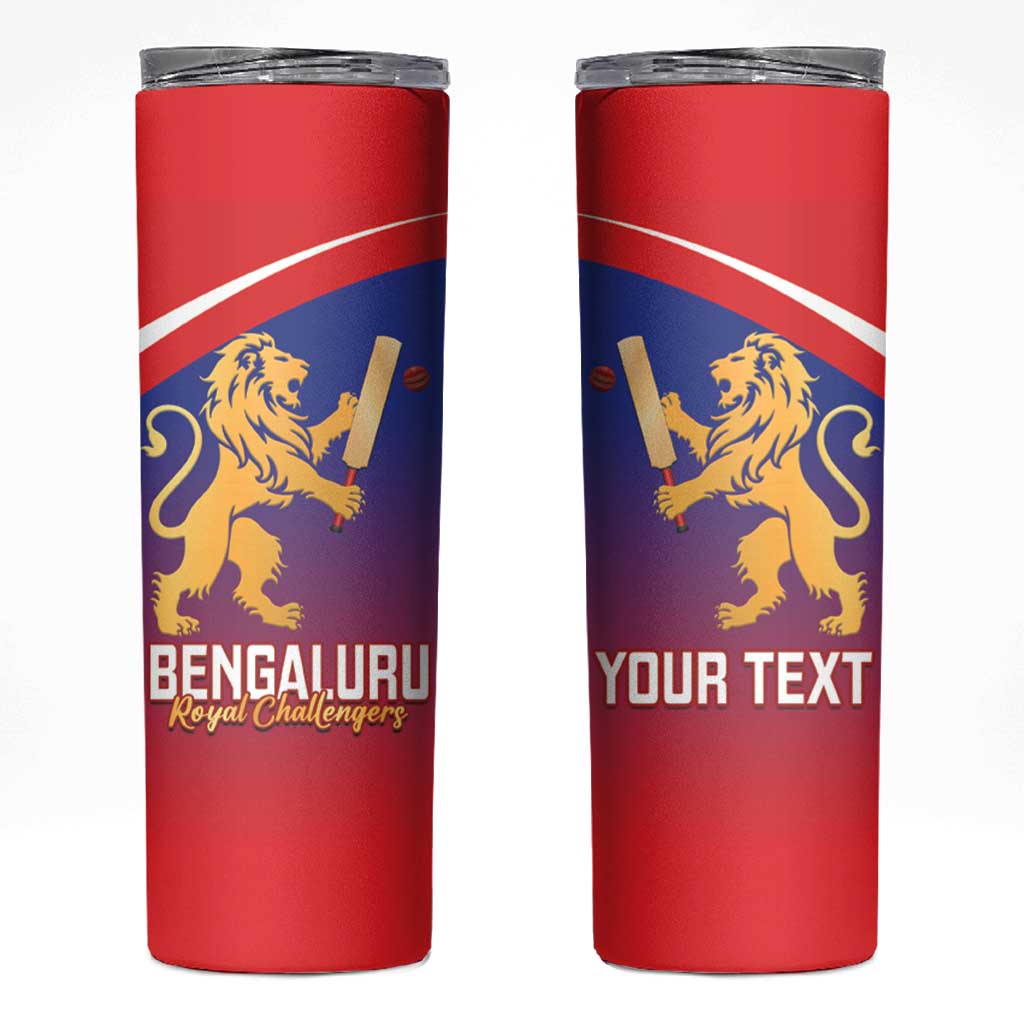 Custom Bengaluru India Cricket Skinny Tumbler Go Champions