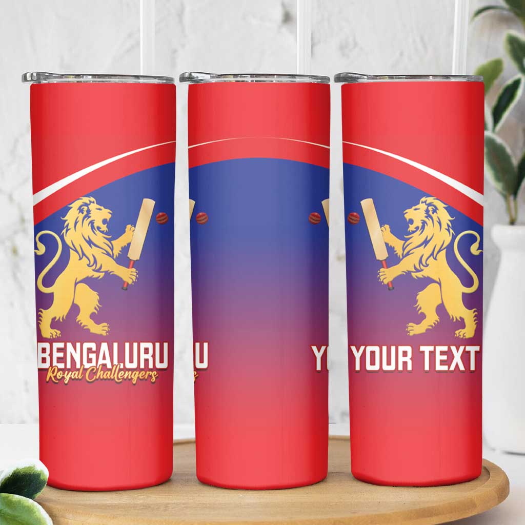 Custom Bengaluru India Cricket Skinny Tumbler Go Champions