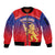 Custom Bengaluru India Cricket Sleeve Zip Bomber Jacket Go Champions