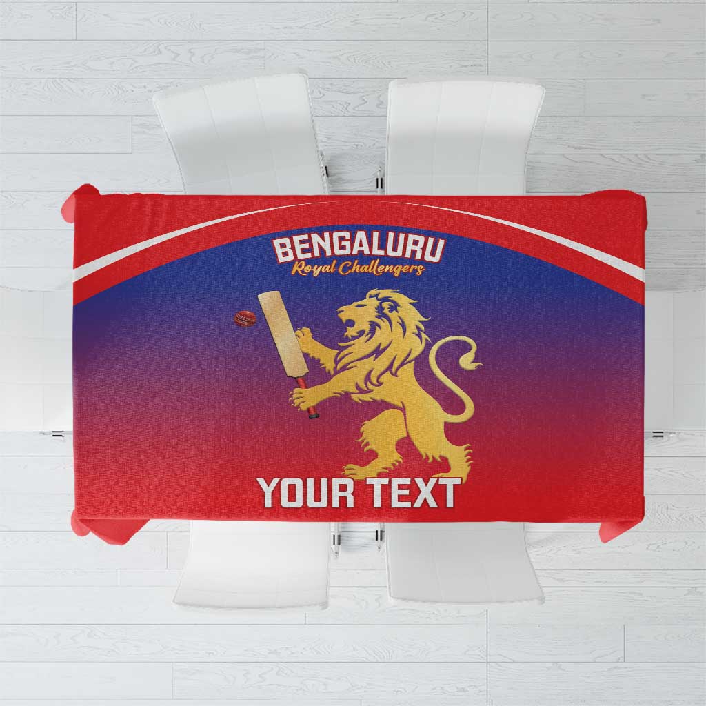 Custom Bengaluru India Cricket Tablecloth Go Champions