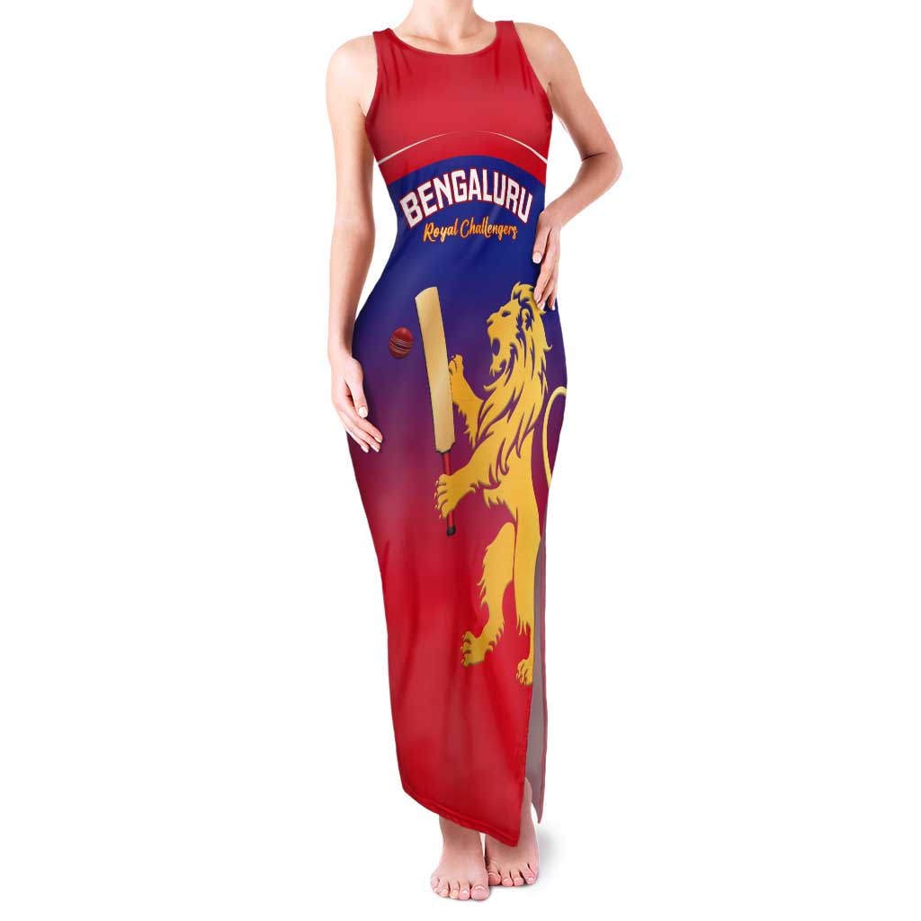 Custom Bengaluru India Cricket Tank Maxi Dress Go Champions