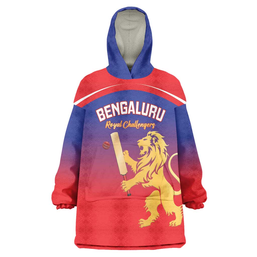 Custom Bengaluru India Cricket Wearable Blanket Hoodie Go Champions
