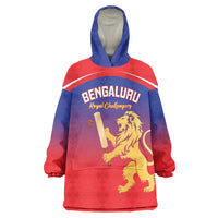 Custom Bengaluru India Cricket Wearable Blanket Hoodie Go Champions