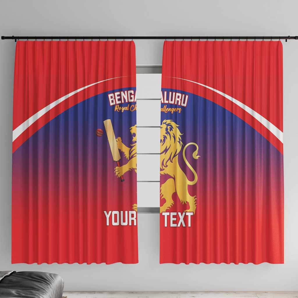 Custom Bengaluru India Cricket Window Curtain Go Champions