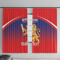 Custom Bengaluru India Cricket Window Curtain Go Champions