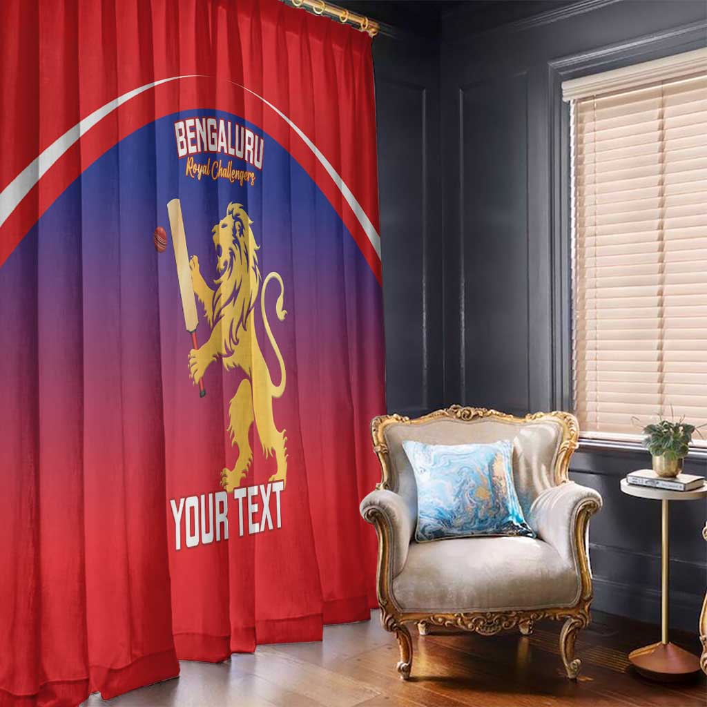 Custom Bengaluru India Cricket Window Curtain Go Champions