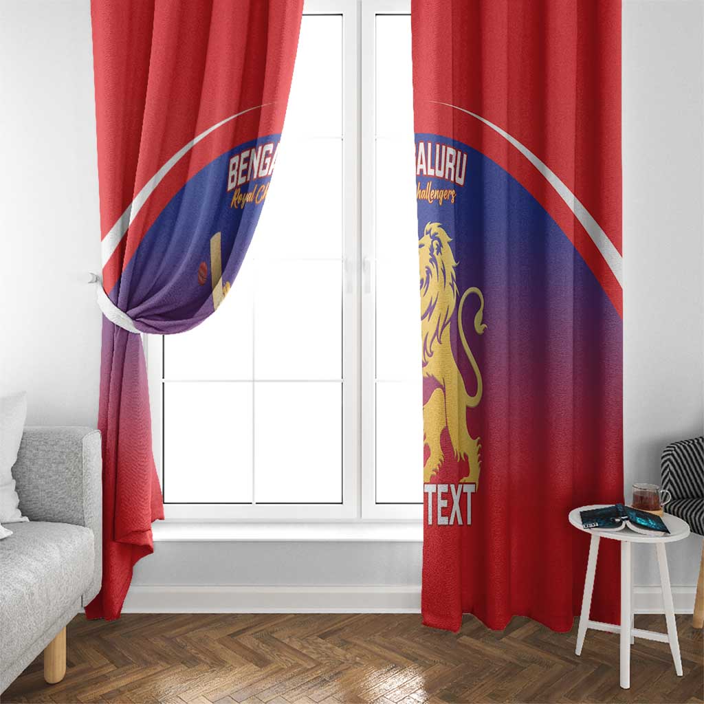 Custom Bengaluru India Cricket Window Curtain Go Champions