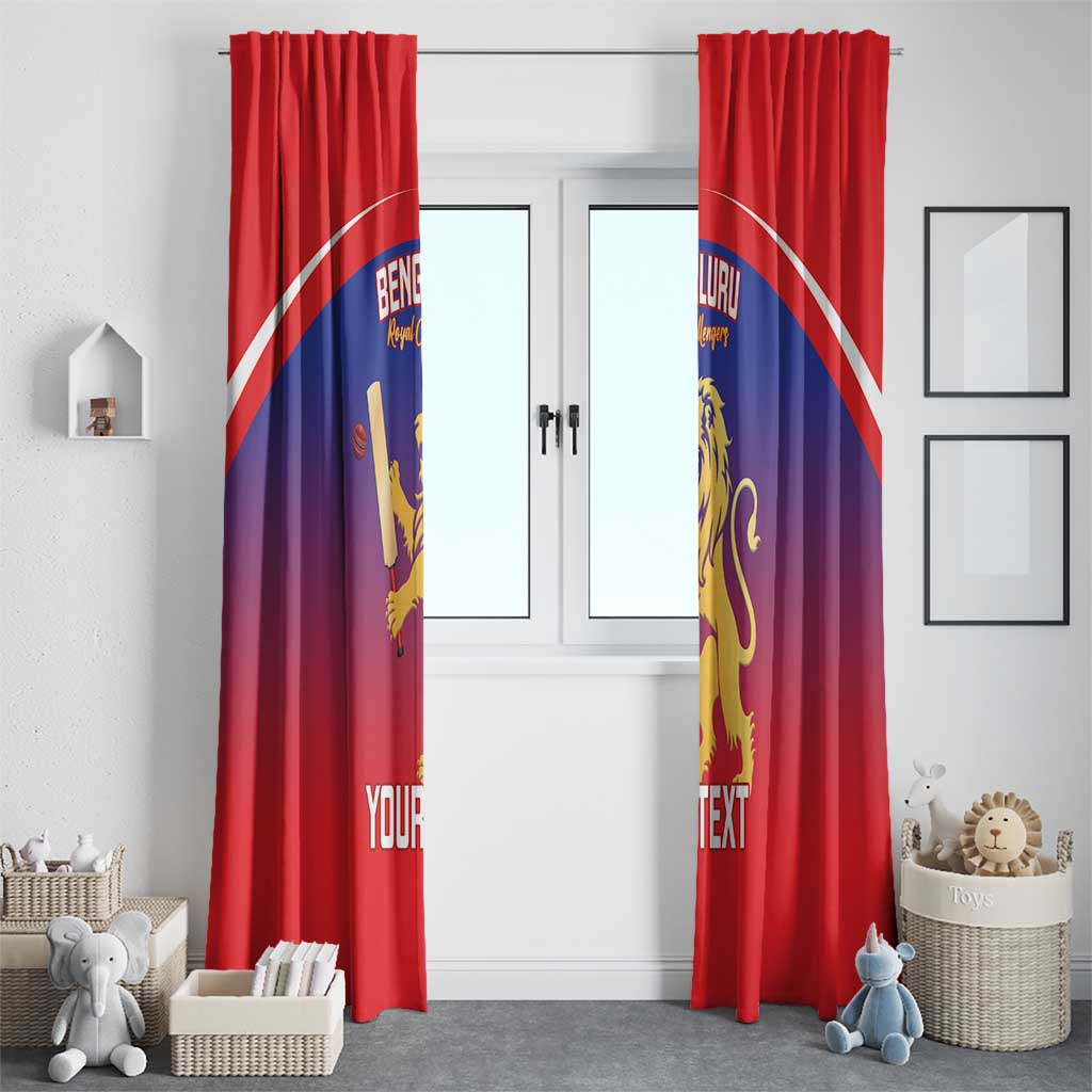 Custom Bengaluru India Cricket Window Curtain Go Champions