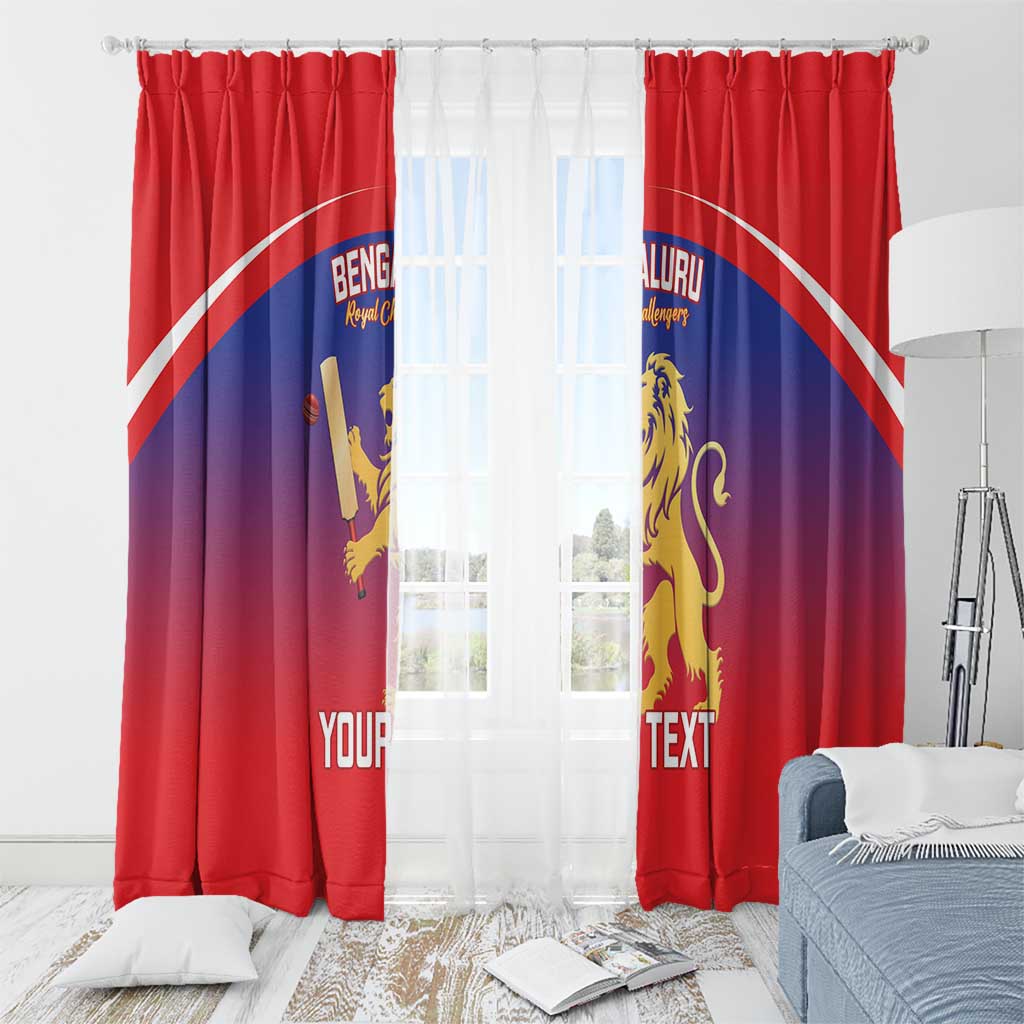 Custom Bengaluru India Cricket Window Curtain Go Champions