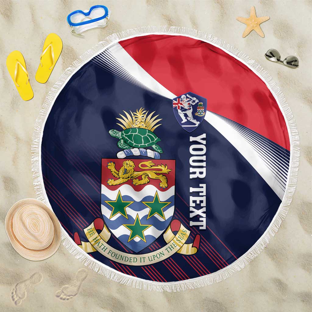 Custom Cayman Islands Cricket Beach Blanket 2025 Sporty Style