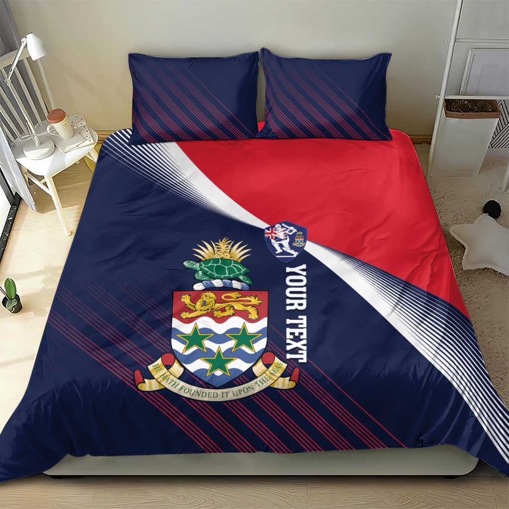 Custom Cayman Islands Cricket Bedding Set 2025 Sporty Style
