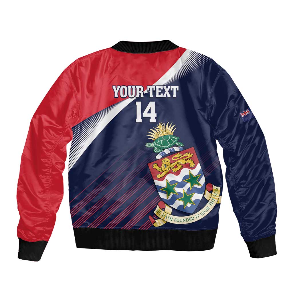 Custom Cayman Islands Cricket Bomber Jacket 2025 Sporty Style