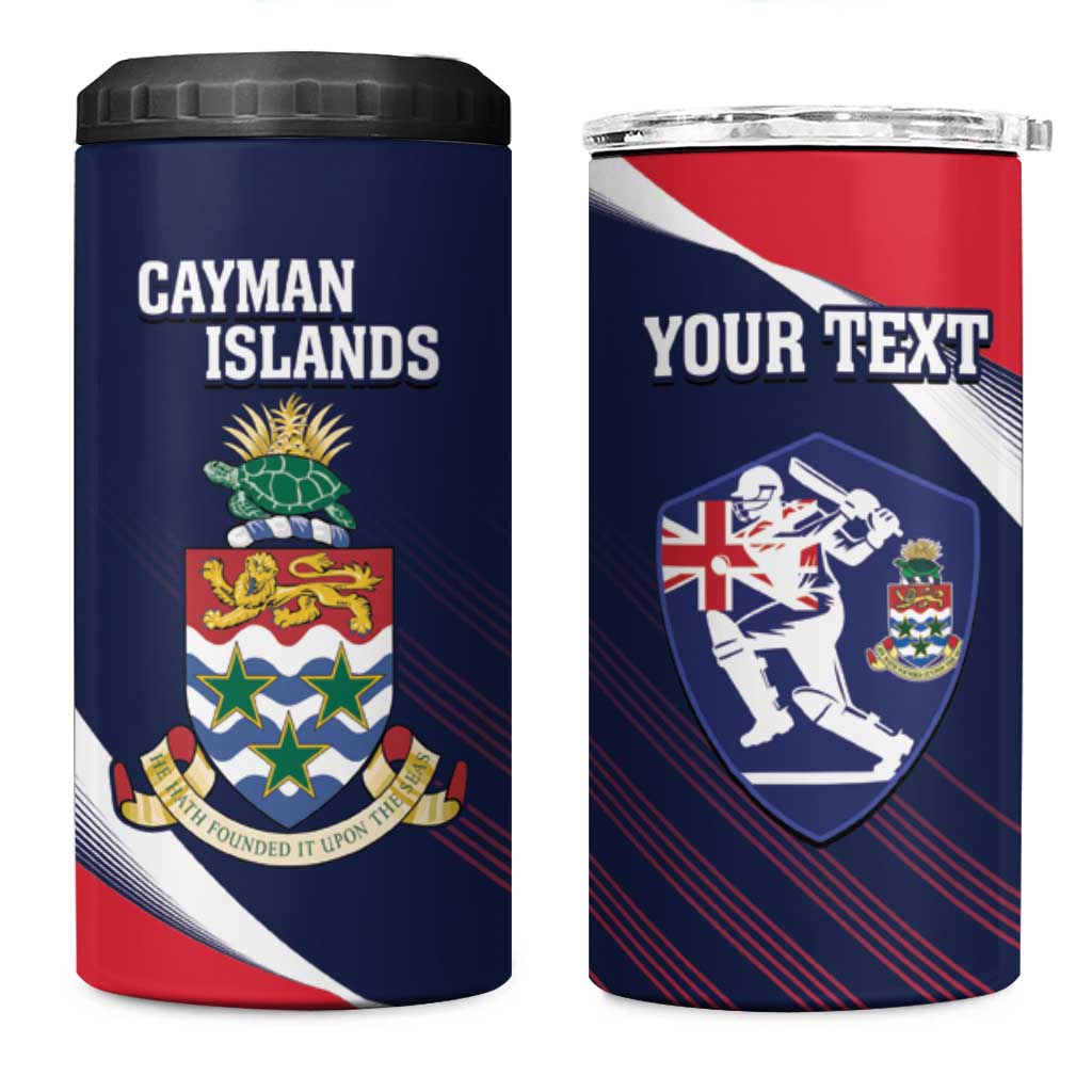 Custom Cayman Islands Cricket 4 in 1 Can Cooler Tumbler 2025 Sporty Style