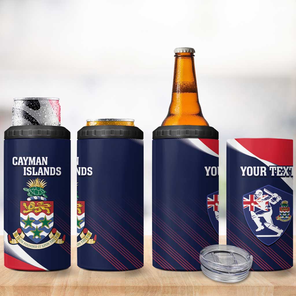 Custom Cayman Islands Cricket 4 in 1 Can Cooler Tumbler 2025 Sporty Style