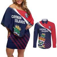 Custom Cayman Islands Cricket Couples Matching Off Shoulder Short Dress and Long Sleeve Button Shirt 2025 Sporty Style