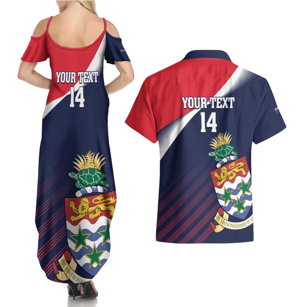 Custom Cayman Islands Cricket Couples Matching Summer Maxi Dress and Hawaiian Shirt 2025 Sporty Style