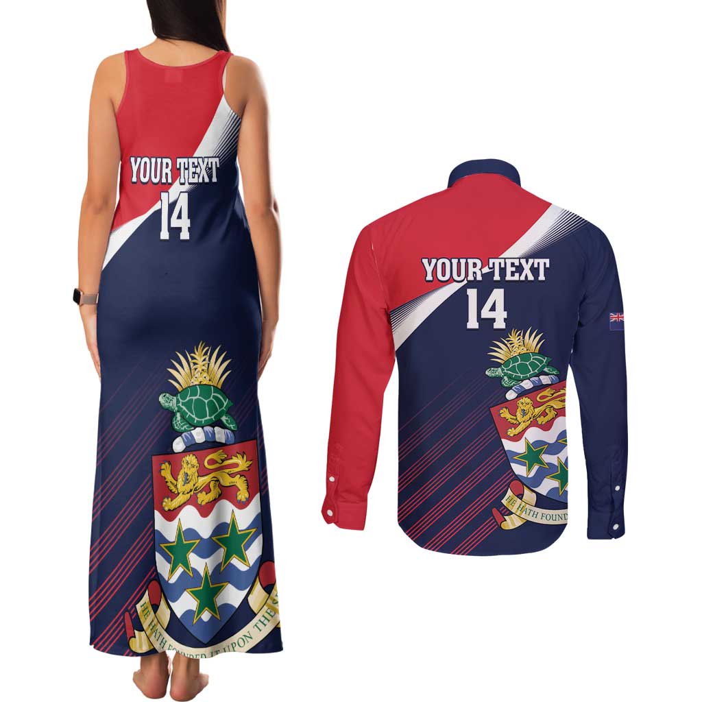 Custom Cayman Islands Cricket Couples Matching Tank Maxi Dress and Long Sleeve Button Shirt 2025 Sporty Style