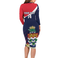 Custom Cayman Islands Cricket Family Matching Long Sleeve Bodycon Dress and Hawaiian Shirt 2025 Sporty Style