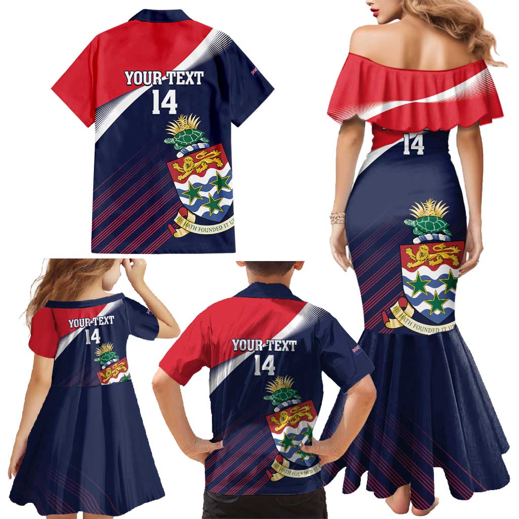 Custom Cayman Islands Cricket Family Matching Mermaid Dress and Hawaiian Shirt 2025 Sporty Style