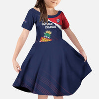 Custom Cayman Islands Cricket Family Matching Off The Shoulder Long Sleeve Dress and Hawaiian Shirt 2025 Sporty Style