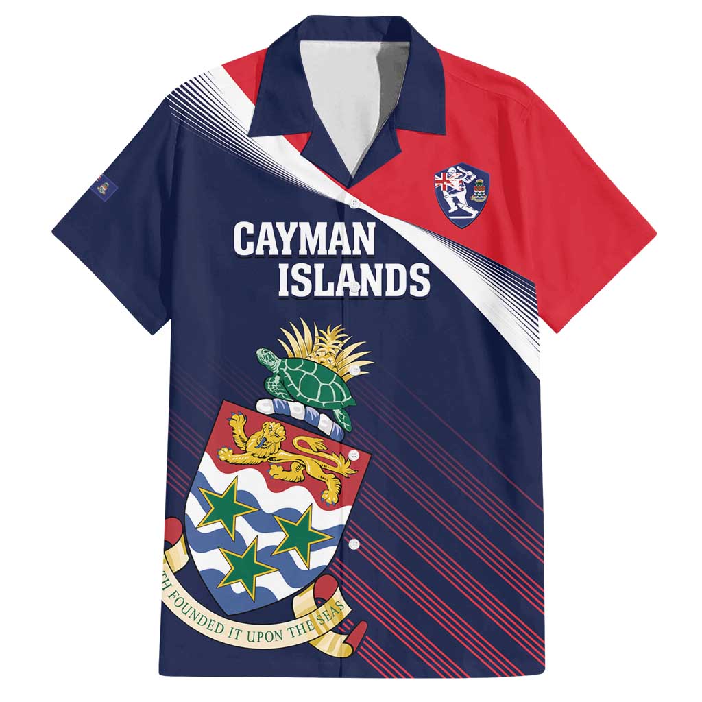 Custom Cayman Islands Cricket Family Matching Off Shoulder Maxi Dress and Hawaiian Shirt 2025 Sporty Style
