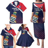Custom Cayman Islands Cricket Family Matching Puletasi and Hawaiian Shirt 2025 Sporty Style
