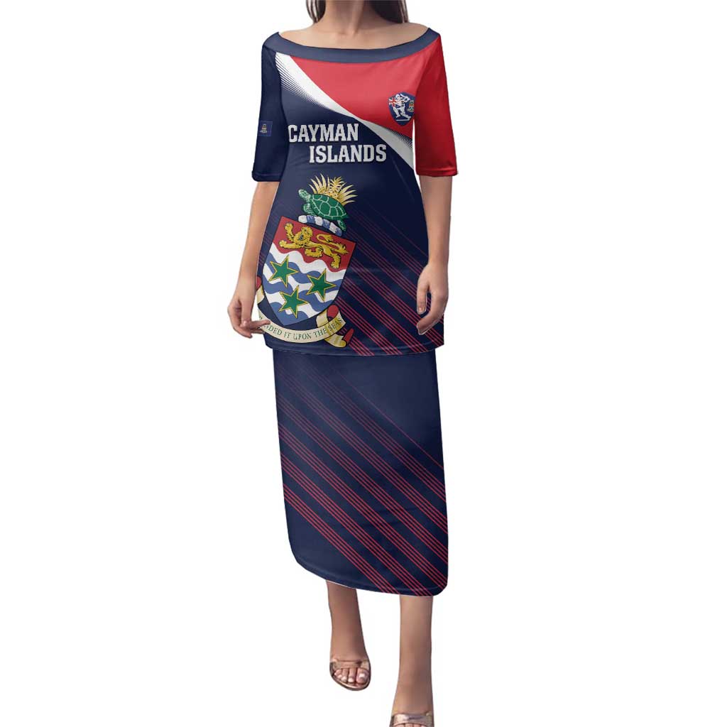 Custom Cayman Islands Cricket Family Matching Puletasi and Hawaiian Shirt 2025 Sporty Style