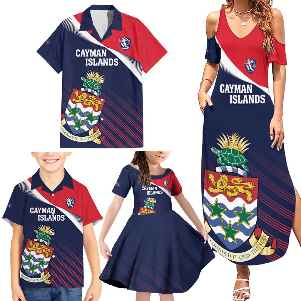 Custom Cayman Islands Cricket Family Matching Summer Maxi Dress and Hawaiian Shirt 2025 Sporty Style