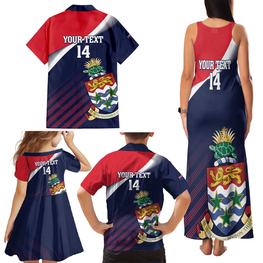 Custom Cayman Islands Cricket Family Matching Tank Maxi Dress and Hawaiian Shirt 2025 Sporty Style
