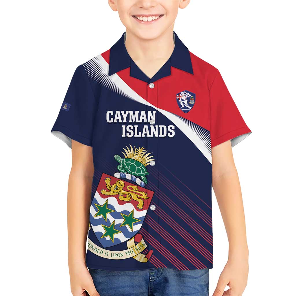 Custom Cayman Islands Cricket Kid Hawaiian Shirt 2025 Sporty Style