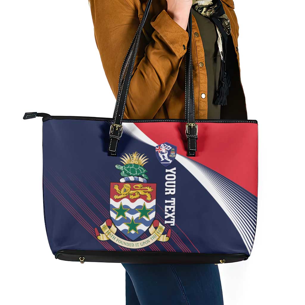 Custom Cayman Islands Cricket Leather Tote Bag 2025 Sporty Style