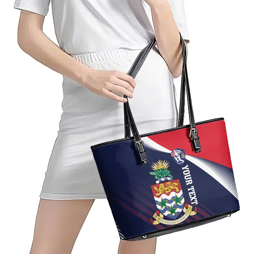 Custom Cayman Islands Cricket Leather Tote Bag 2025 Sporty Style