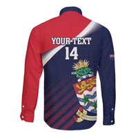 Custom Cayman Islands Cricket Long Sleeve Button Shirt 2025 Sporty Style