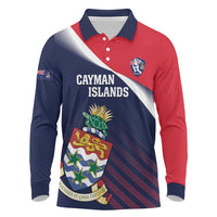 Custom Cayman Islands Cricket Long Sleeve Polo Shirt 2025 Sporty Style
