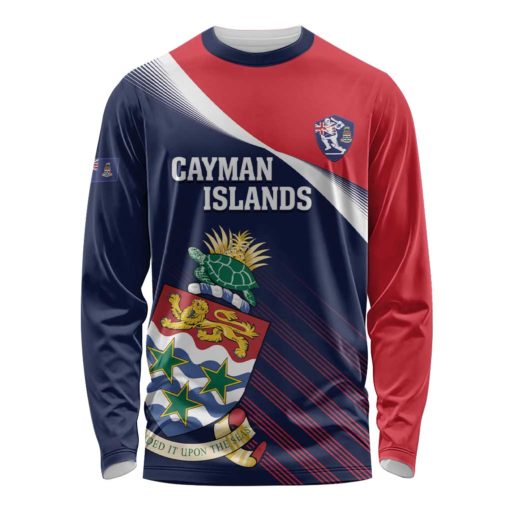 Custom Cayman Islands Cricket Long Sleeve Shirt 2025 Sporty Style