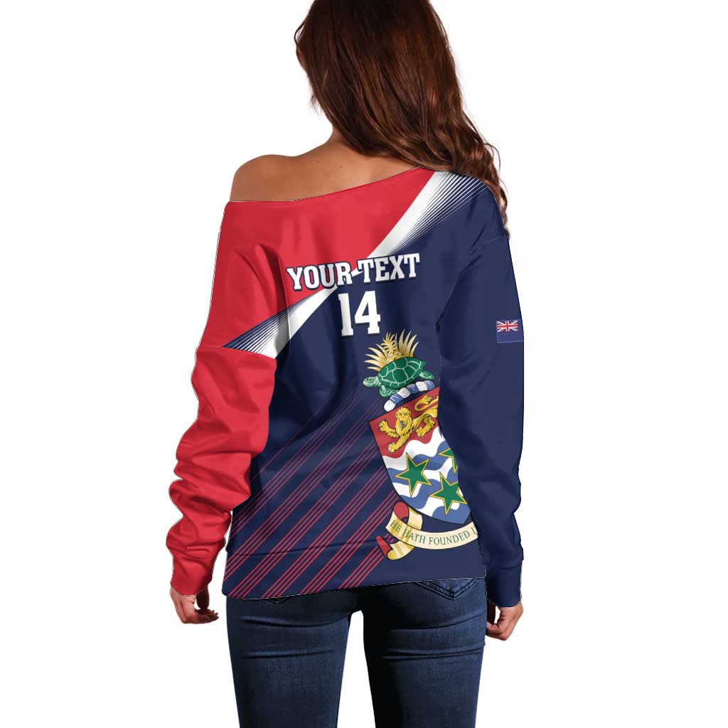 Custom Cayman Islands Cricket Off Shoulder Sweater 2025 Sporty Style