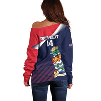 Custom Cayman Islands Cricket Off Shoulder Sweater 2025 Sporty Style