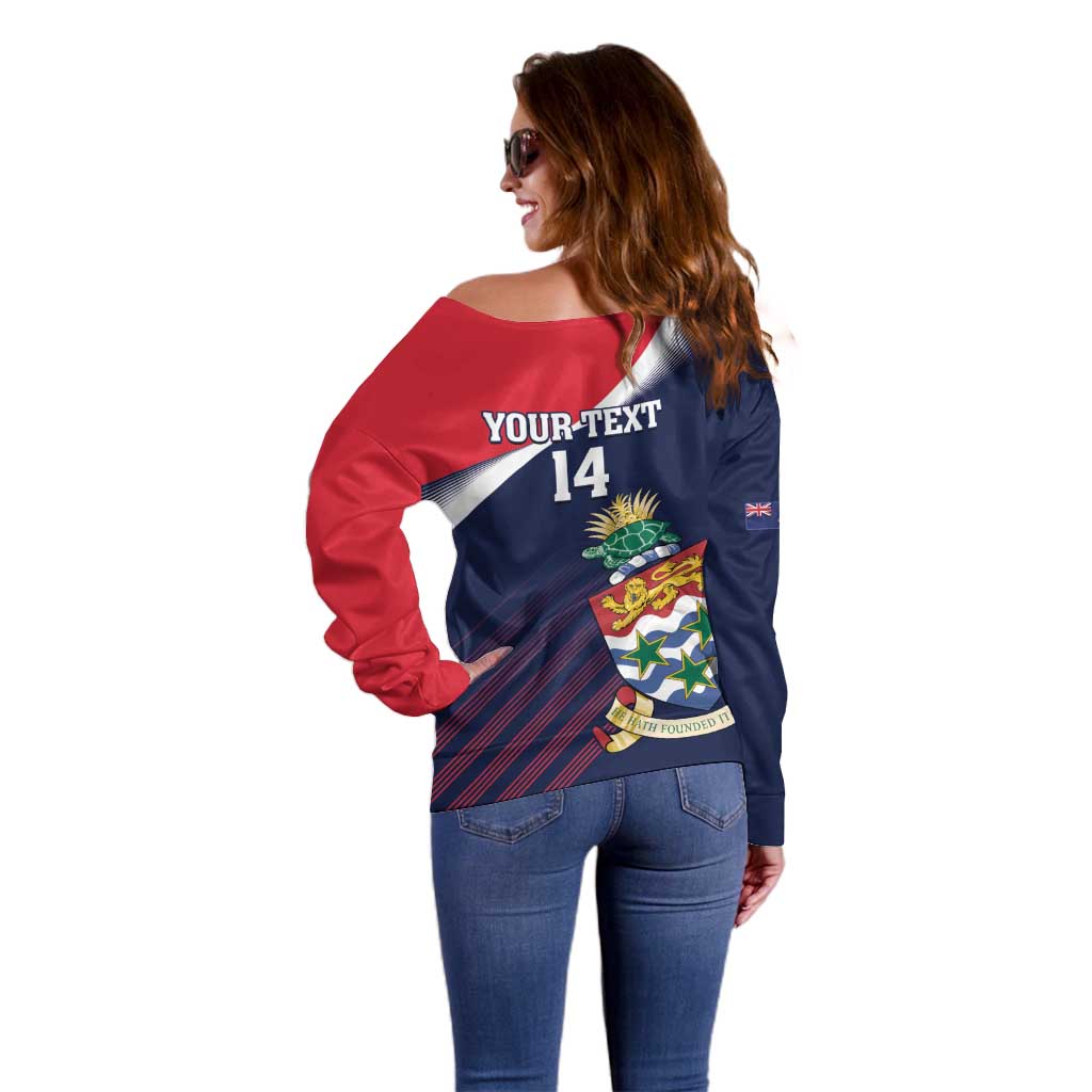 Custom Cayman Islands Cricket Off Shoulder Sweater 2025 Sporty Style