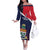 Custom Cayman Islands Cricket Off The Shoulder Long Sleeve Dress 2025 Sporty Style
