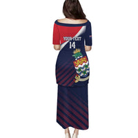 Custom Cayman Islands Cricket Puletasi 2025 Sporty Style