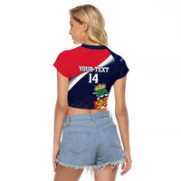 Custom Cayman Islands Cricket Raglan Cropped T Shirt 2025 Sporty Style