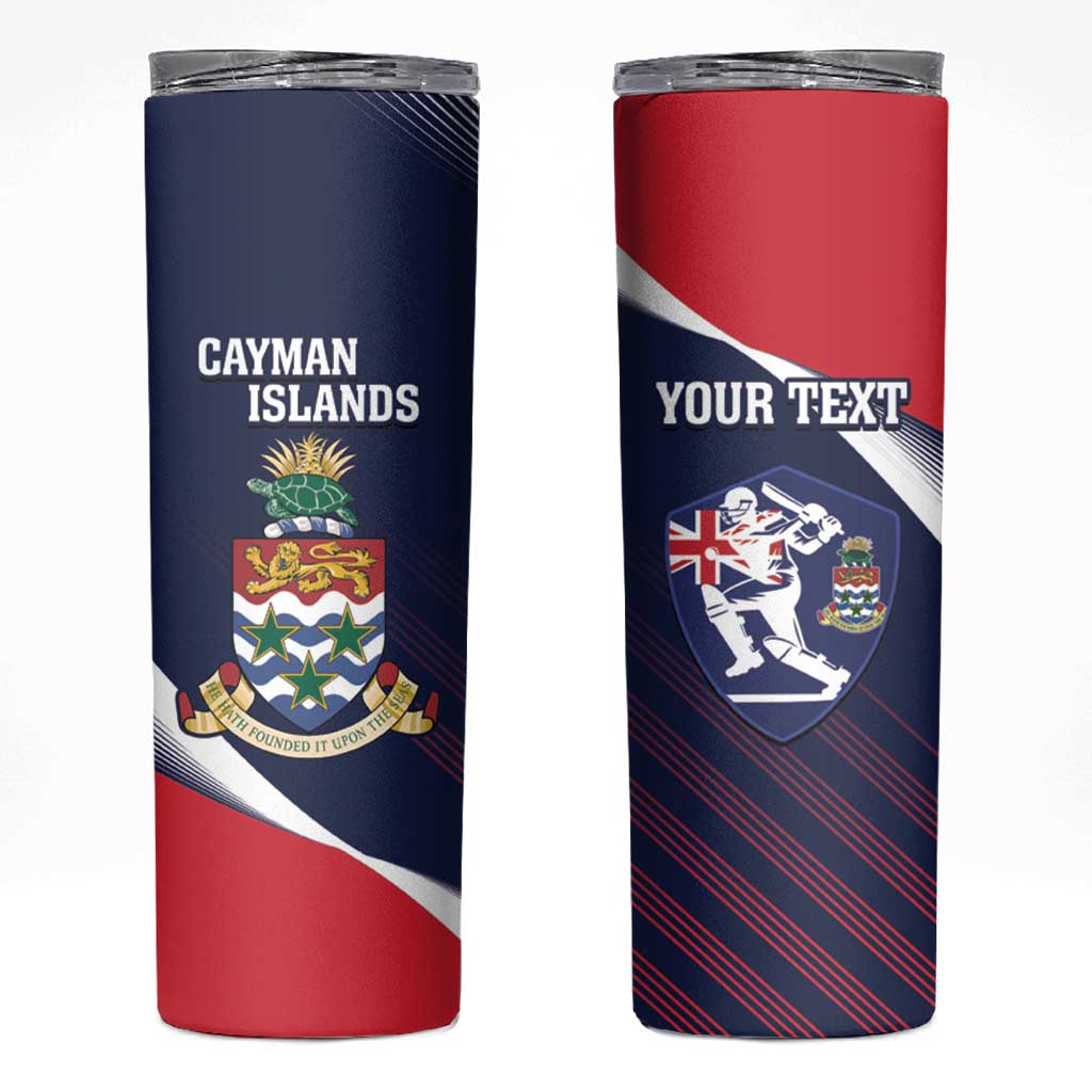 Custom Cayman Islands Cricket Skinny Tumbler 2025 Sporty Style