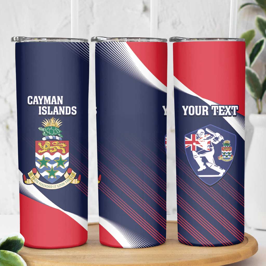 Custom Cayman Islands Cricket Skinny Tumbler 2025 Sporty Style
