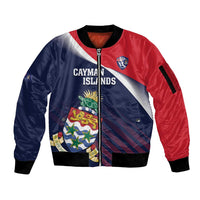 Custom Cayman Islands Cricket Sleeve Zip Bomber Jacket 2025 Sporty Style