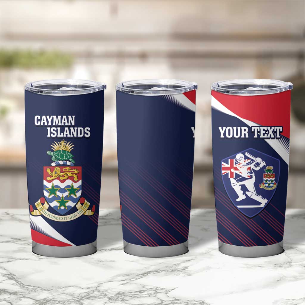 Custom Cayman Islands Cricket Tumbler Cup 2025 Sporty Style